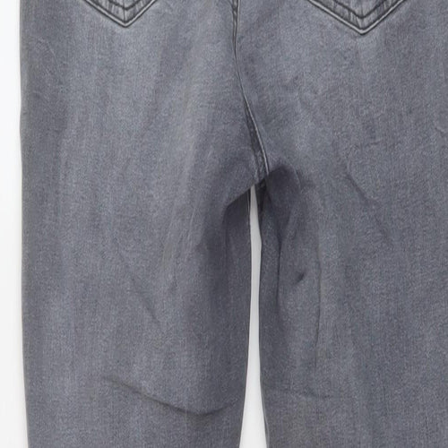 New Look Womens Grey Cotton Skinny Jeans Size 14 L26 in Regular Button