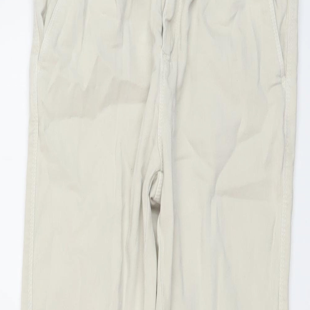 Zara Boys Beige Cotton Skinny Jeans Size 13-14 Years Regular Button