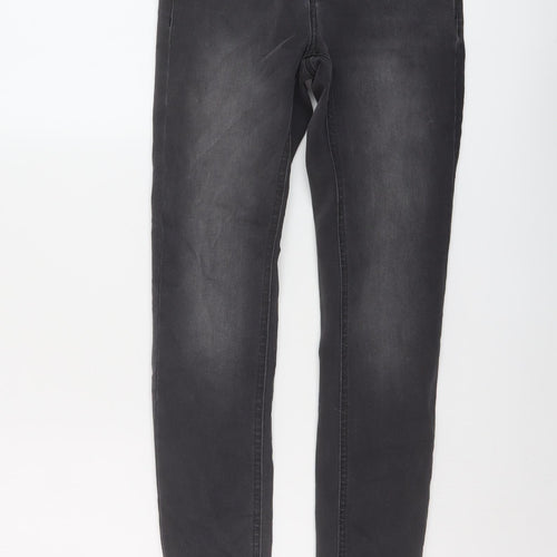 Jack Wills Womens Grey Cotton Skinny Jeans Size 25 in L26 in Regular Button