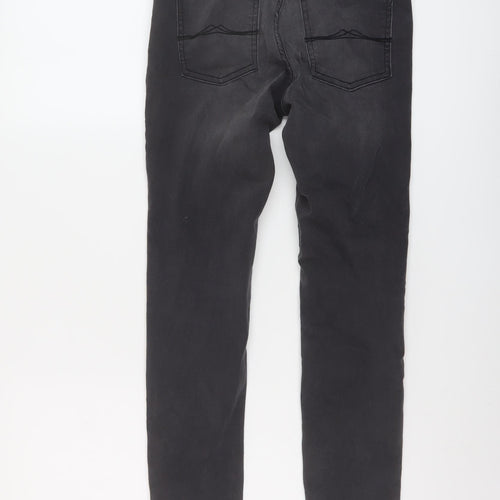 Jack Wills Womens Grey Cotton Skinny Jeans Size 25 in L26 in Regular Button