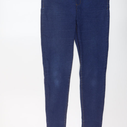 Denim & Co. Womens Blue Cotton Skinny Jeans Size 10 L28 in Regular