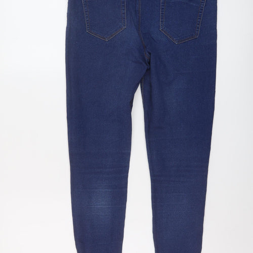 Denim & Co. Womens Blue Cotton Skinny Jeans Size 10 L28 in Regular