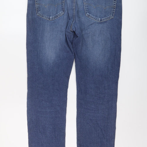 American Eagle Mens Blue Cotton Straight Jeans Size 33 in L32 in Regular Button