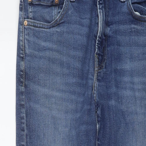 American Eagle Mens Blue Cotton Straight Jeans Size 33 in L32 in Regular Button