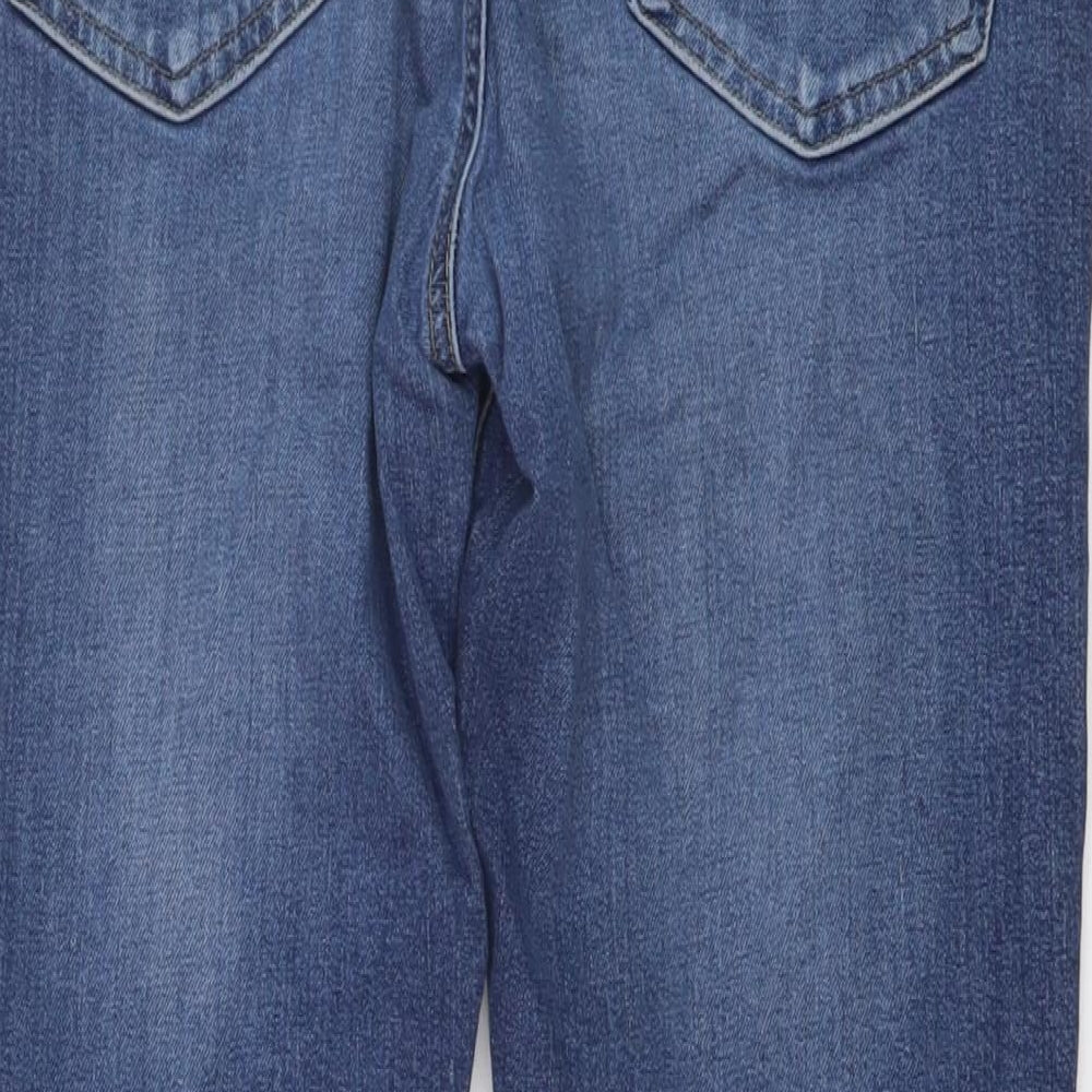 American Eagle Mens Blue Cotton Straight Jeans Size 33 in L32 in Regular Button
