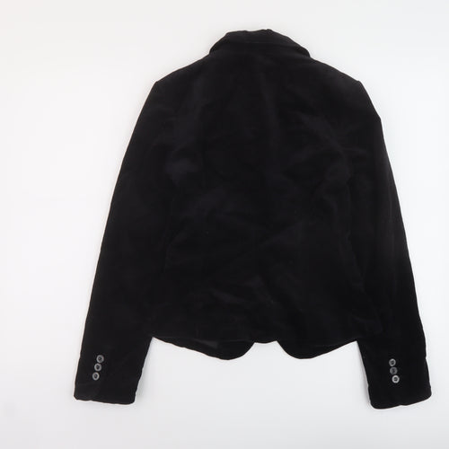 H&M Womens Black Jacket Size 6 Button