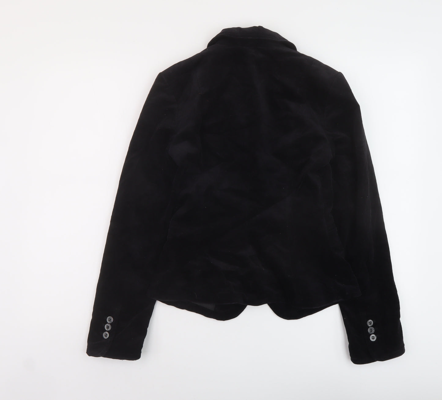 H&M Womens Black Jacket Size 6 Button
