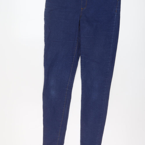 Denim & Co. Womens Blue Cotton Skinny Jeans Size 10 L28 in Regular