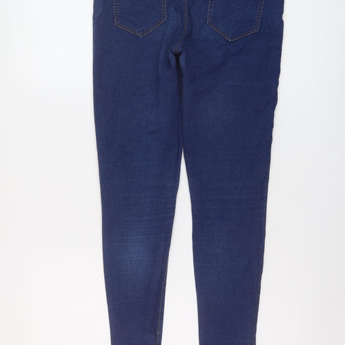 Denim & Co. Womens Blue Cotton Skinny Jeans Size 10 L28 in Regular
