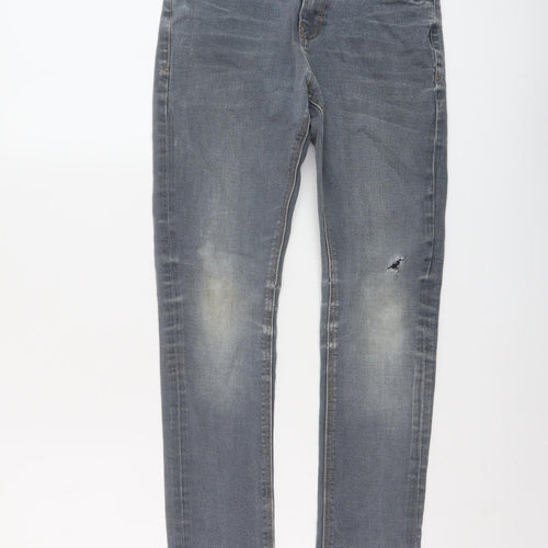 NEXT Boys Blue Cotton Skinny Jeans Size 10 Years Regular Button - Vintage