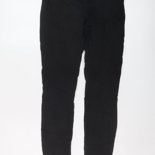 NEXT Womens Black Cotton Skinny Jeans Size 10 L27 in Regular Button