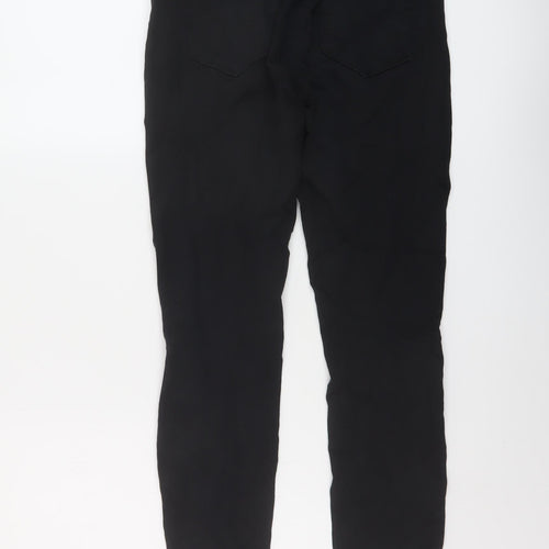 NEXT Womens Black Cotton Skinny Jeans Size 10 L27 in Regular Button