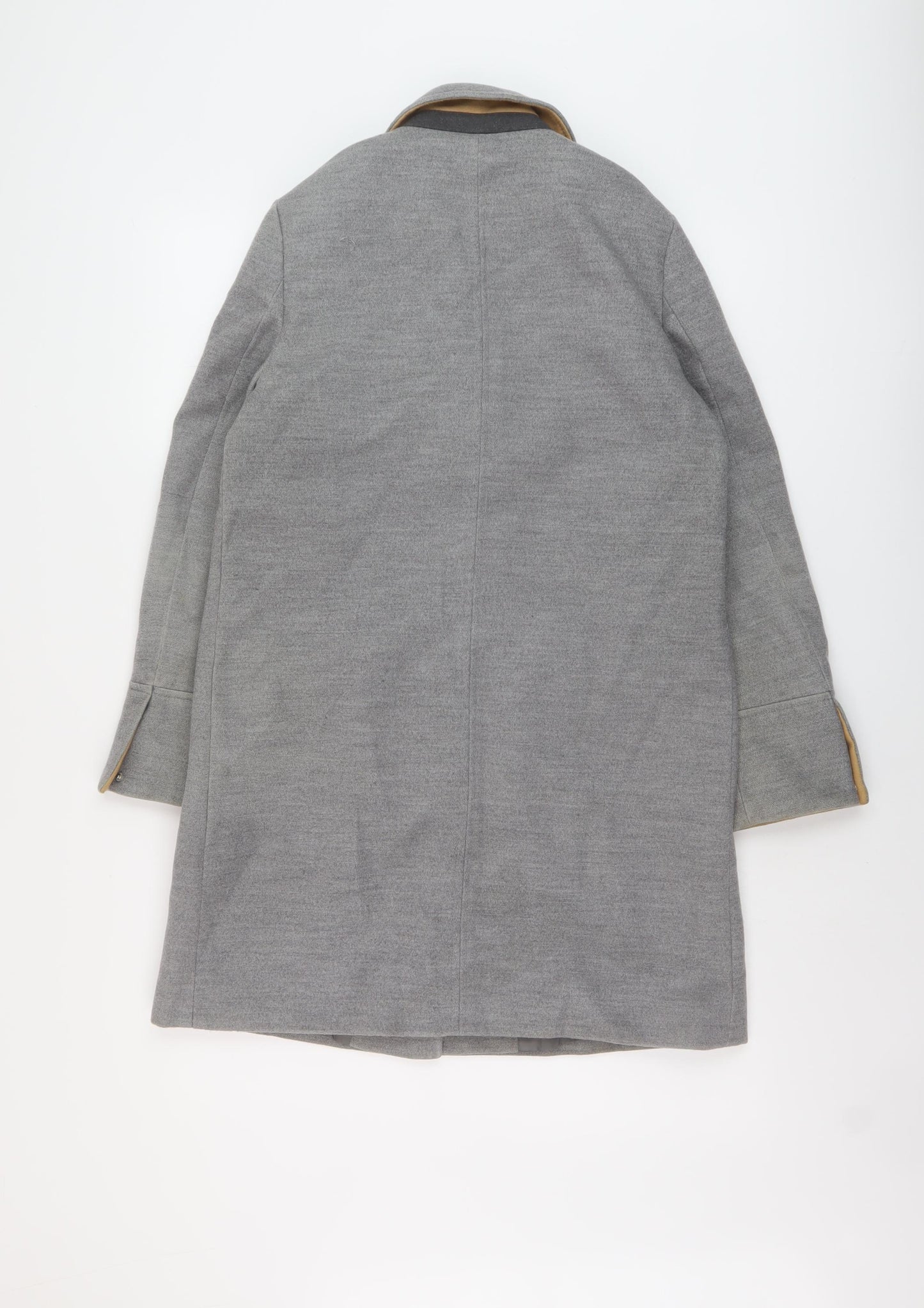 Topshop Womens Grey Overcoat Coat Size 8 Zip