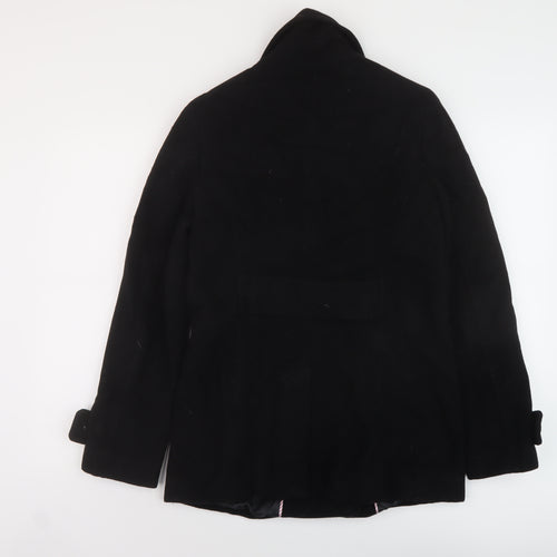 Land's End Womens Black Pea Coat Coat Size 10 Button