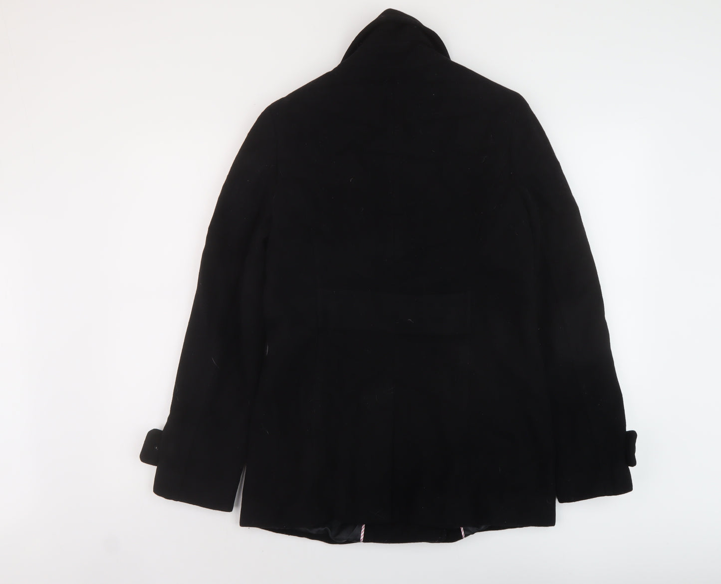 Land's End Womens Black Pea Coat Coat Size 10 Button