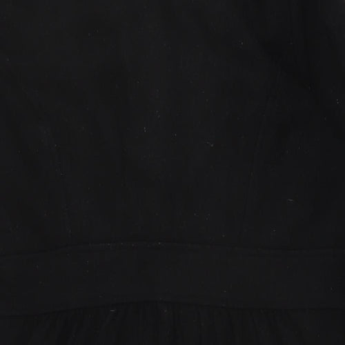 H&M Womens Black Pea Coat Coat Size 14 Button