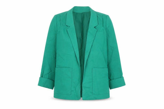 Front view of Classics women’s green jacket, size UK 12