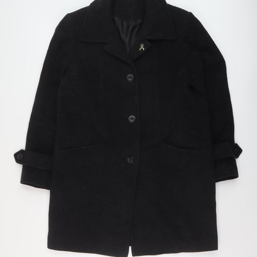 Holmewood Womens Grey Overcoat Coat Size 10 Button