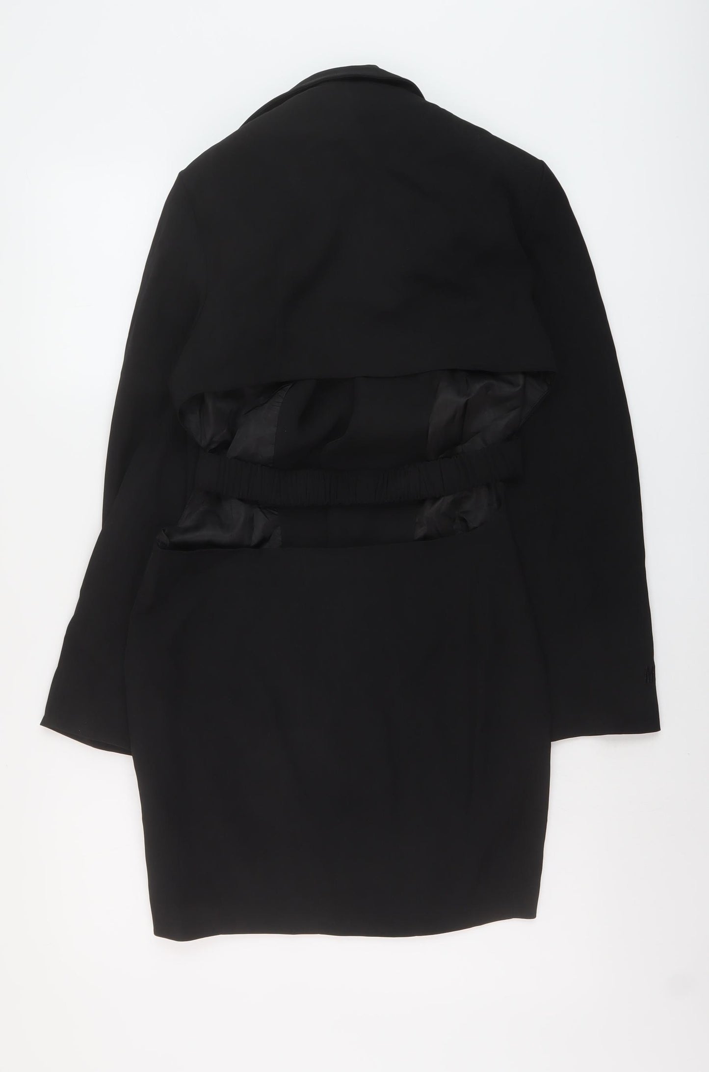Misspap Womens Black Polyester Sheath Size 10 V-Neck Button