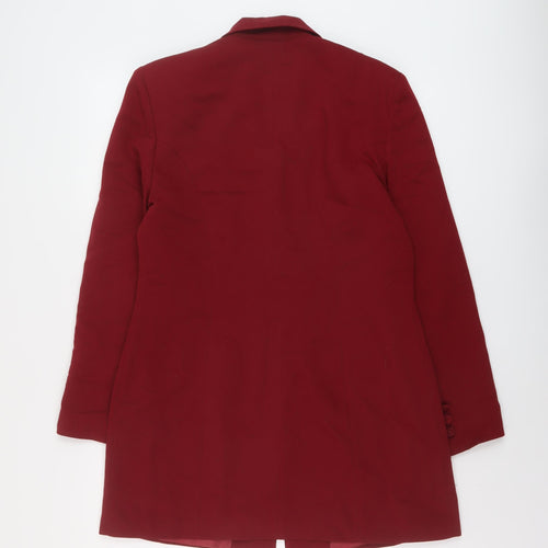 Charlotte Halton Womens Red Jacket Size 12 Button