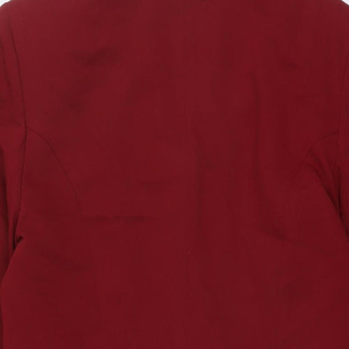 Charlotte Halton Womens Red Jacket Size 12 Button