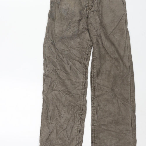 Rebel Boys Brown Cotton Carpenter Trousers Size 8-9 Years L24 in Regular Zip