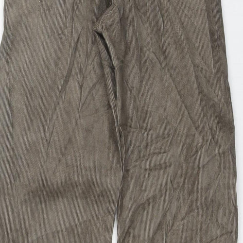 Rebel Boys Brown Cotton Carpenter Trousers Size 8-9 Years L24 in Regular Zip