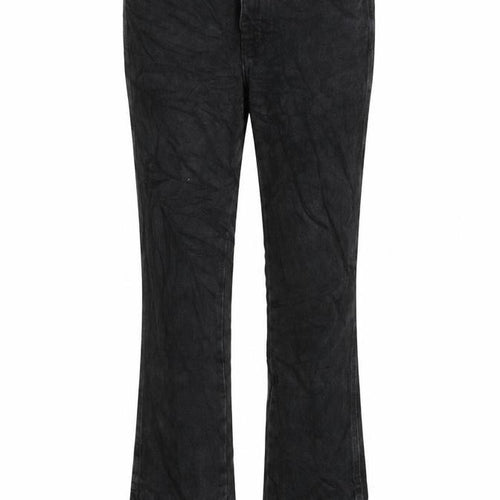 Denim & Co. Womens Black Cotton Flared Jeans Size 10 L30 in Regular Zip - Vented Hems