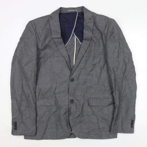 NEXT Mens Grey Cotton Jacket Blazer Size 42 Regular