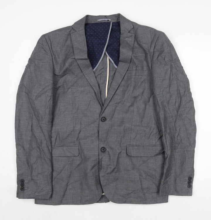 NEXT Mens Grey Cotton Jacket Blazer Size 42 Regular