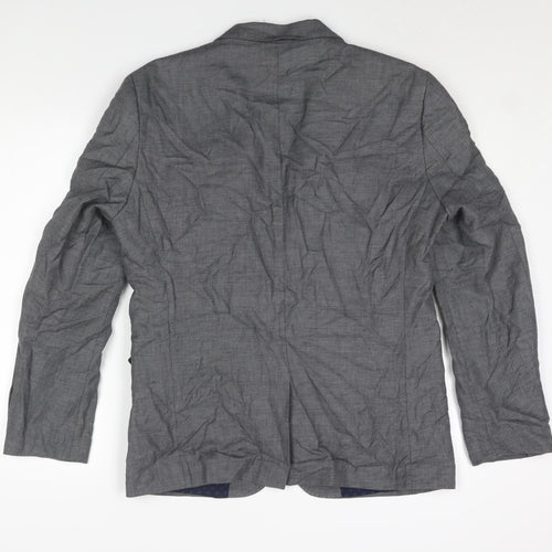 NEXT Mens Grey Cotton Jacket Blazer Size 42 Regular