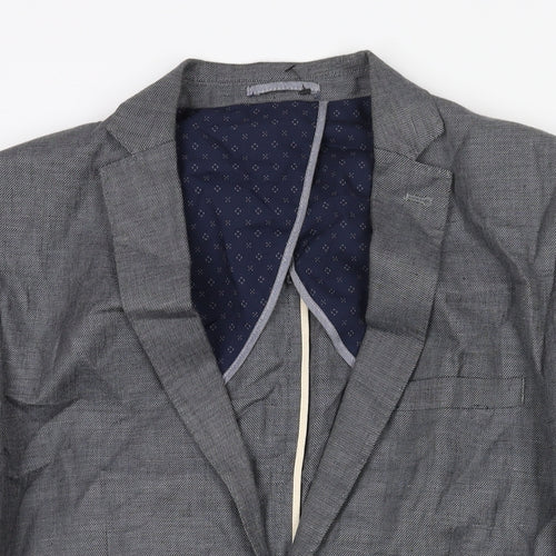 NEXT Mens Grey Cotton Jacket Blazer Size 42 Regular