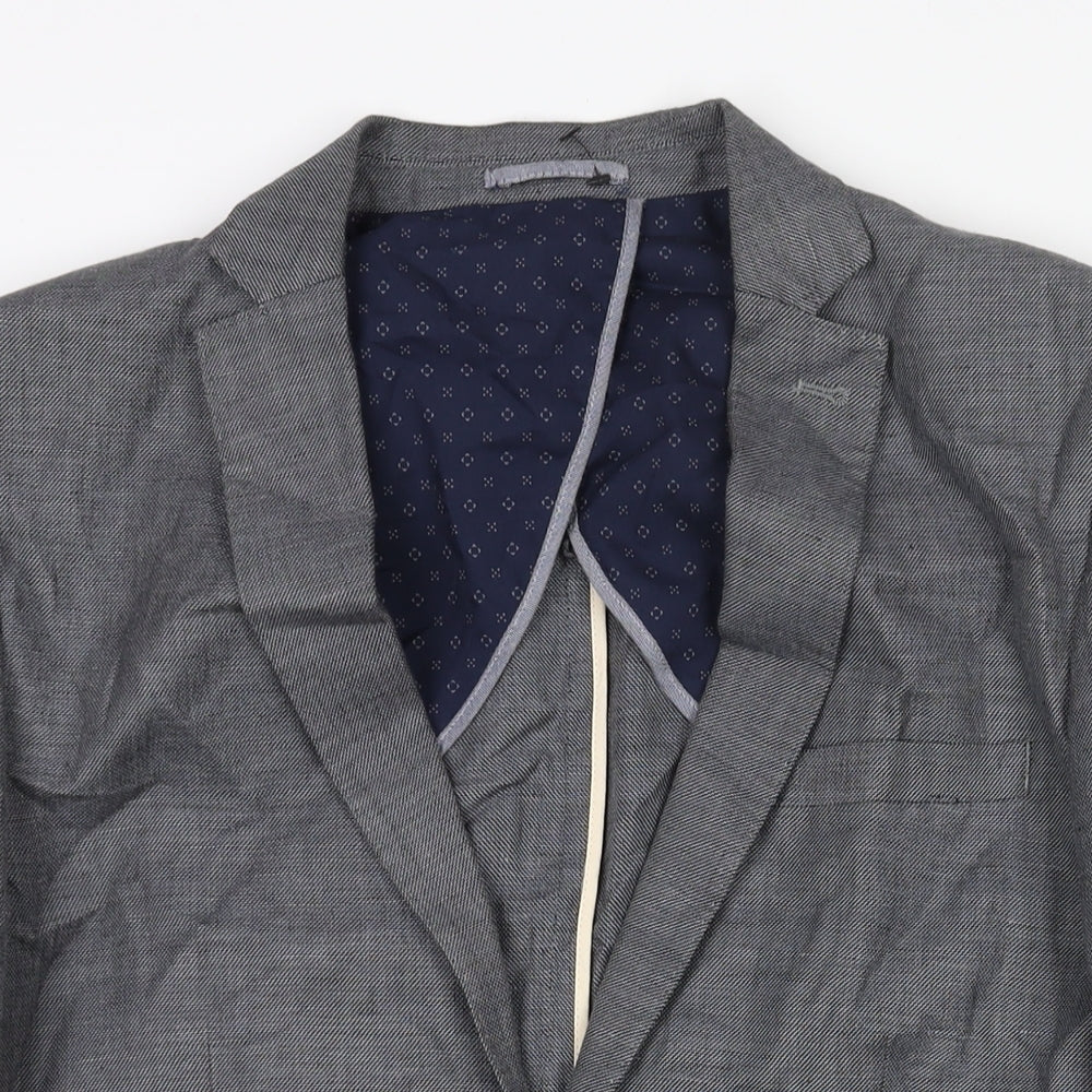 NEXT Mens Grey Cotton Jacket Blazer Size 42 Regular