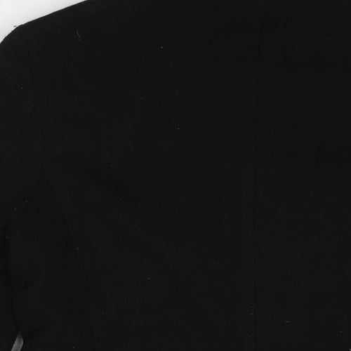 Breakout Mens Black Pea Coat Coat Size M Zip