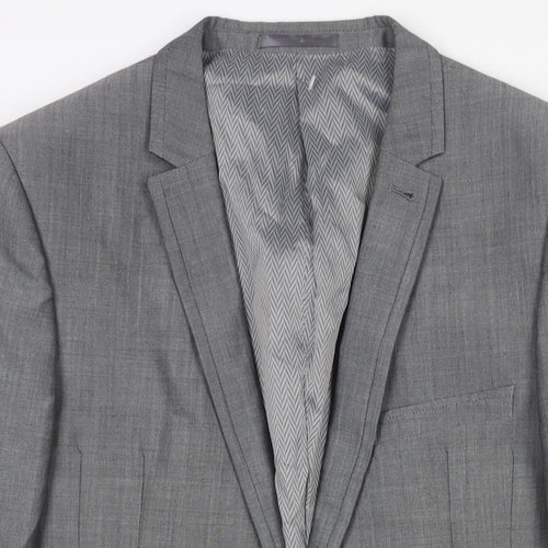 NEXT Mens Grey Wool Jacket Suit Jacket Size 40 Regular