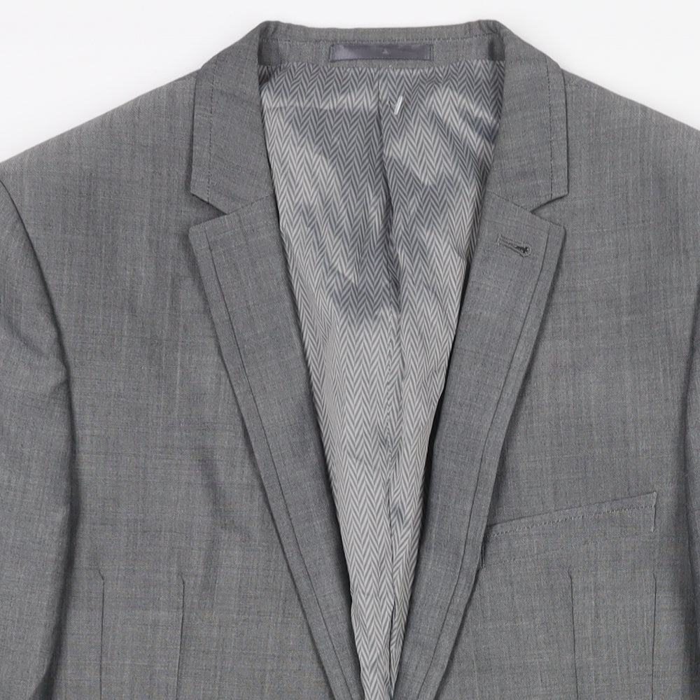 NEXT Mens Grey Wool Jacket Suit Jacket Size 40 Regular