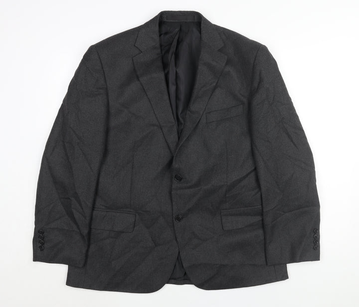 Marks and Spencer Mens Grey Polyester Jacket Suit Jacket Size 42 Regular
