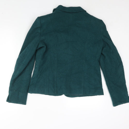 Kirsten Womens Green Jacket Size 12 Button