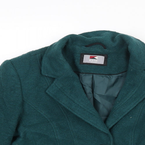 Kirsten Womens Green Jacket Size 12 Button
