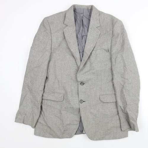 Falconry Mens Grey Wool Jacket Suit Jacket Size 38 Regular