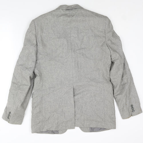 Falconry Mens Grey Wool Jacket Suit Jacket Size 38 Regular