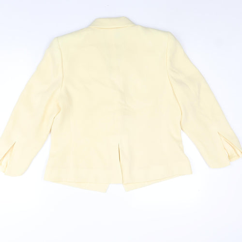 Presen De Luxe Womens Yellow Jacket Size 14 Button - Vented Cuffs