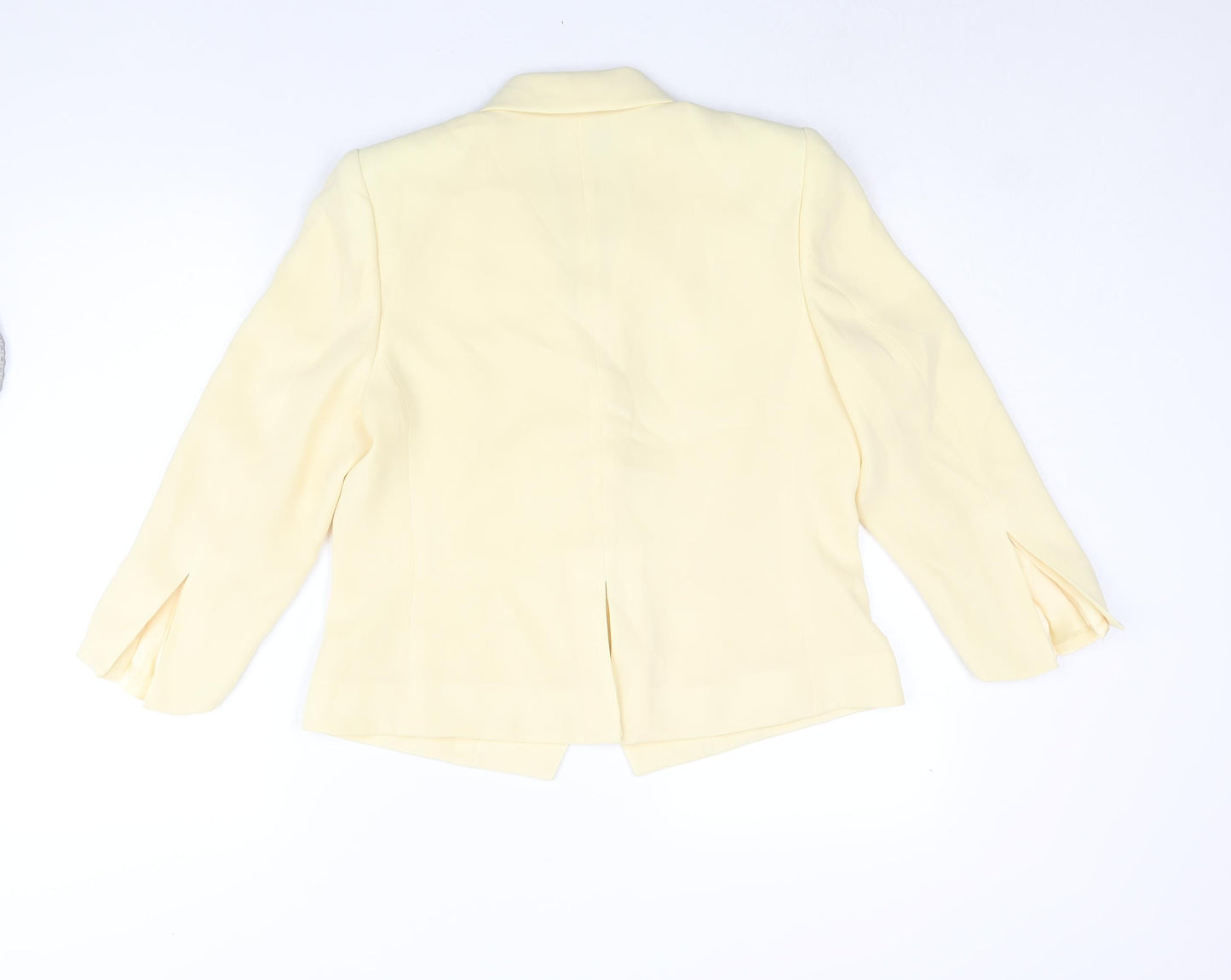 Presen De Luxe Womens Yellow Jacket Size 14 Button - Vented Cuffs