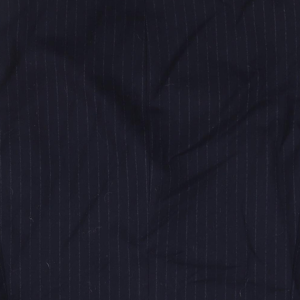 George Arthur Dunn Mens Blue Striped Wool Jacket Suit Jacket Size 40 Regular