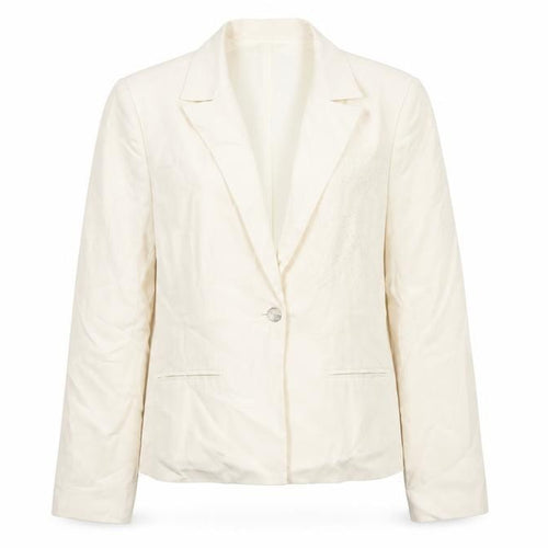 Monsoon Womens Ivory Jacket Blazer Size 12 Button - Floral Beading Emboirdery Detail
