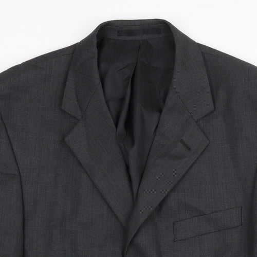 Burton Mens Grey Polyester Jacket Suit Jacket Size 40 Regular