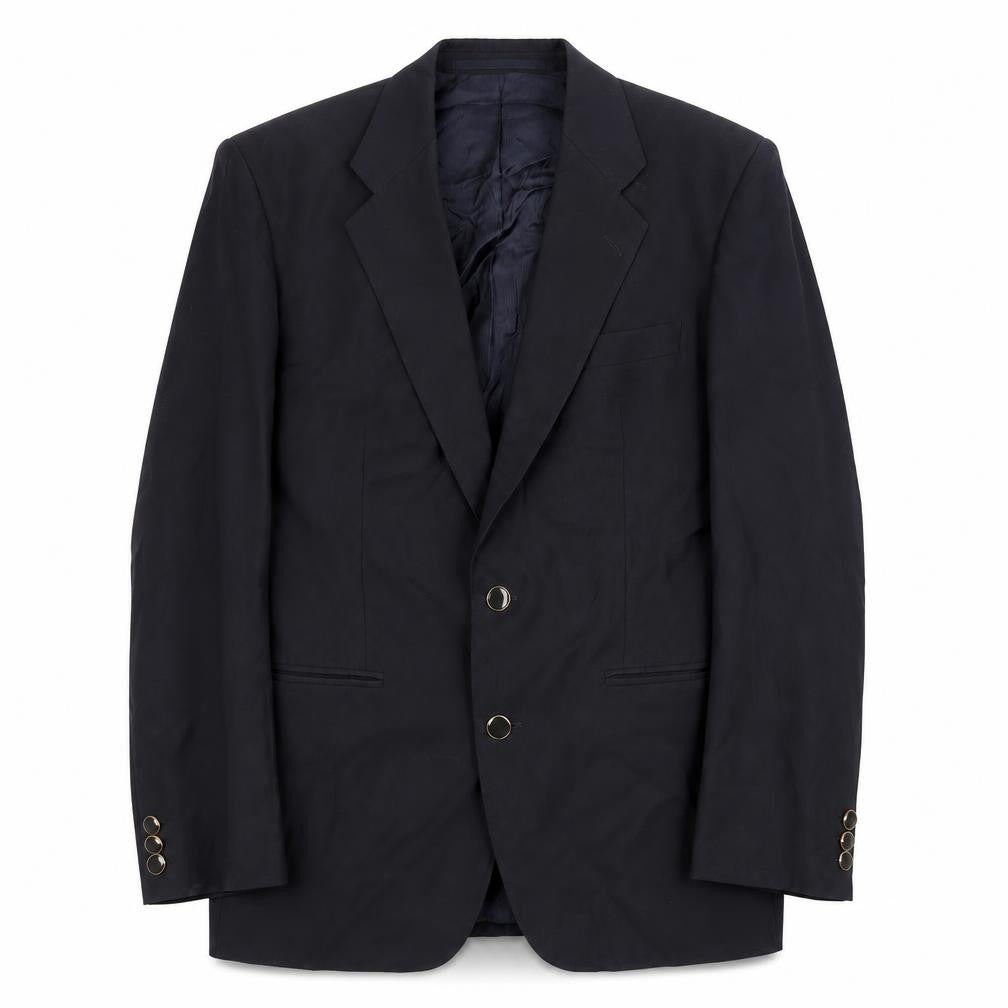 Front view of St Michael men’s blue wool jacket suit jacket, size 38, regular