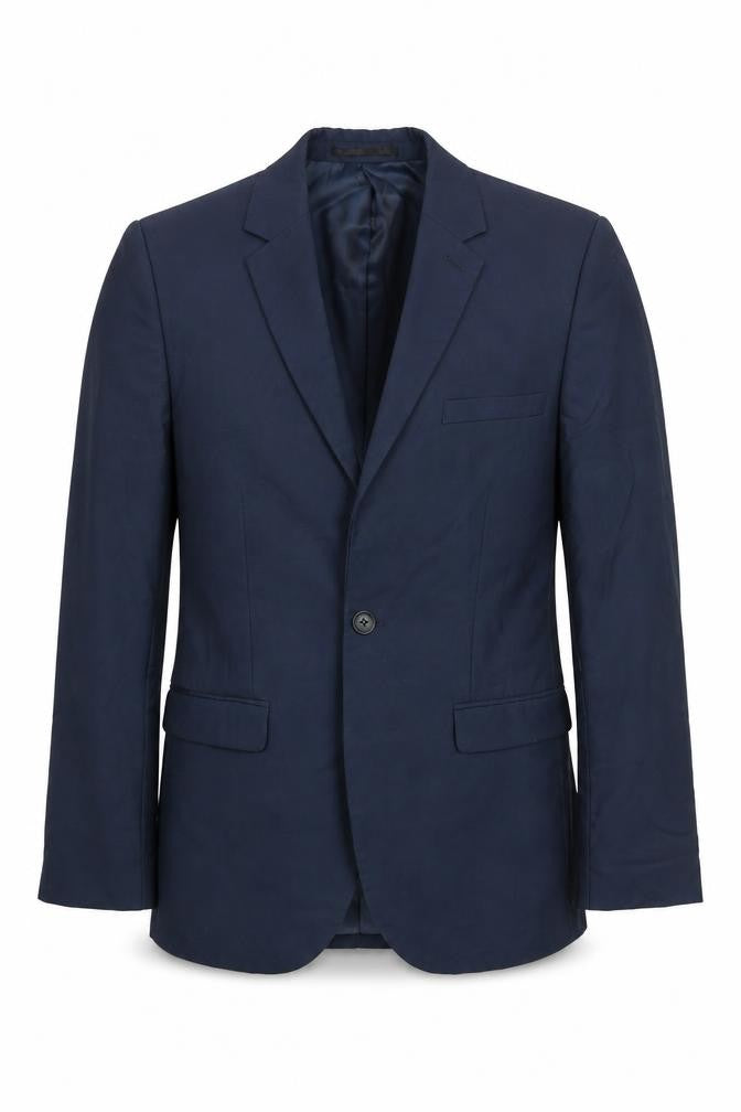 Topman Mens Blue Polyester Jacket Suit Jacket Size 36 Regular