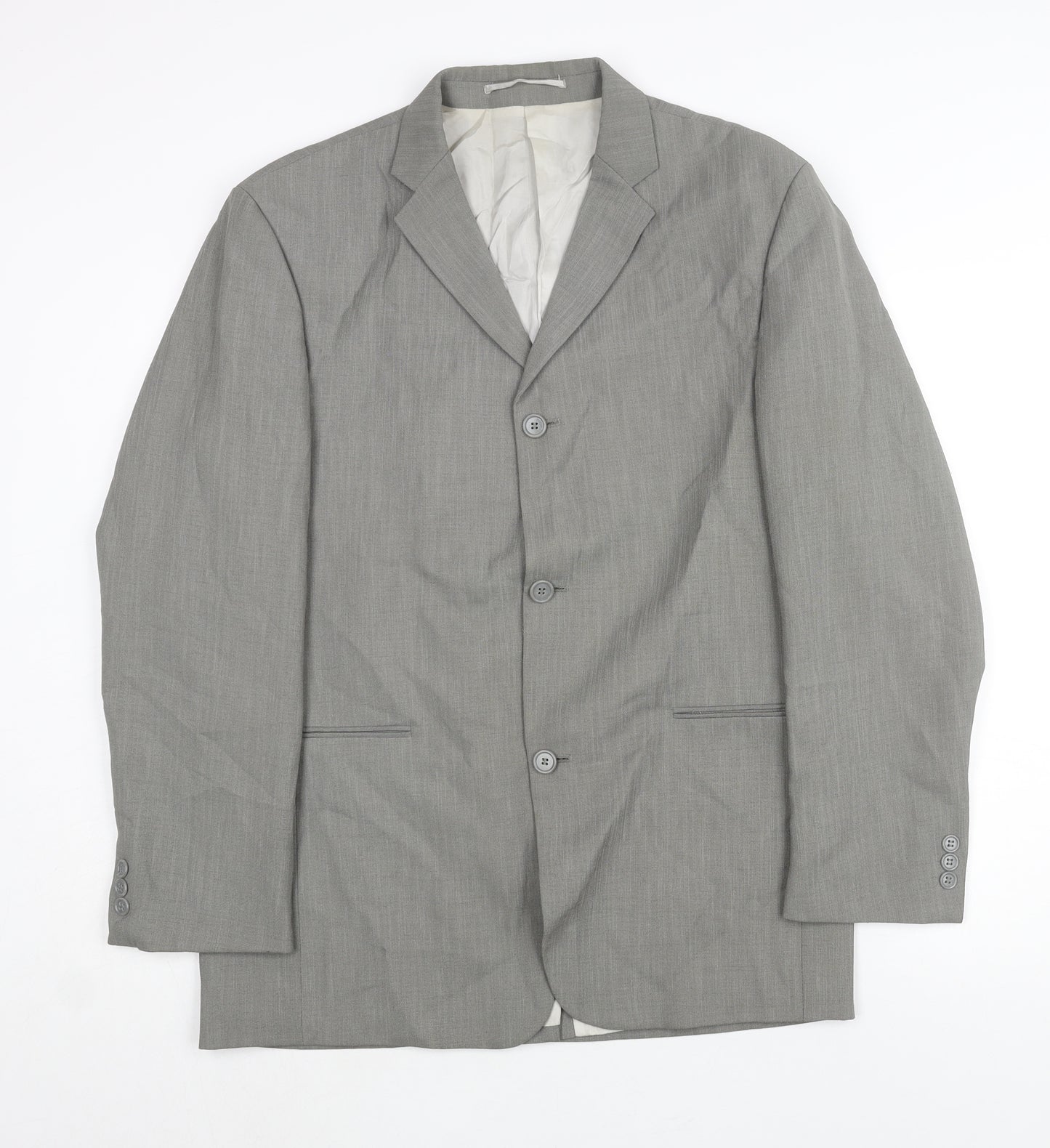 Wilson Mens Grey Polyester Jacket Suit Jacket Size 38 Regular