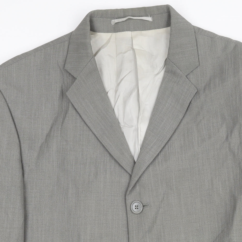 Wilson Mens Grey Polyester Jacket Suit Jacket Size 38 Regular
